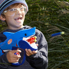Front-loading darts let kids reload quickly in the middle of play.