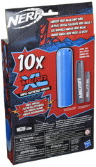 Nerf Mega XL whistler darts in flight for dramatic sound effects.