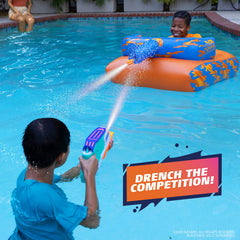 NERF Megaforce Tank ride-on front view with hidden pool-fed blaster