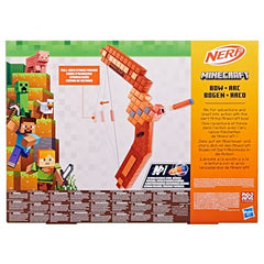 Nerf Minecraft Bow in action firing darts during garden play