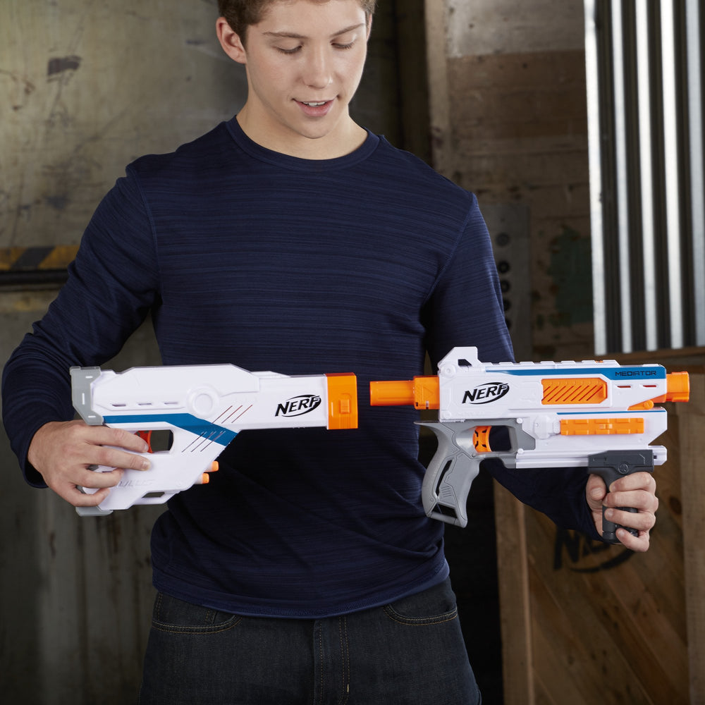 Nerf Modulus Mediator sustainable packaging designed for easy opening