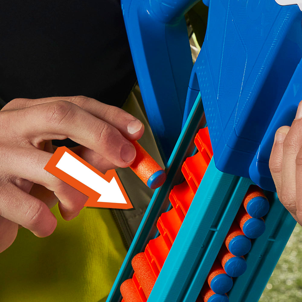 Nerf N Series Infinite Blaster 40-dart belt ready for action