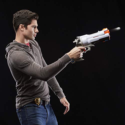 Nerf Overwatch McCree blaster front view with packaging for collectors.