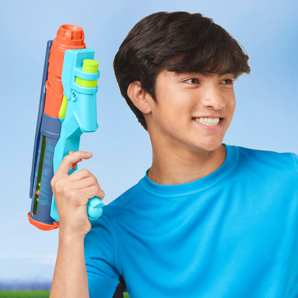 Nerf Power Drench in backyard water battles