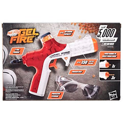 Nerf Pro Gelfire box content includes blaster, eyewear, and rounds