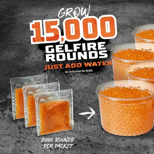Nerf Pro Gelfire outdoor battle field setup with ready-to-reload rounds.