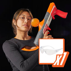 Nerf Pro Gelfire protective eyewear included for safer outdoor battles