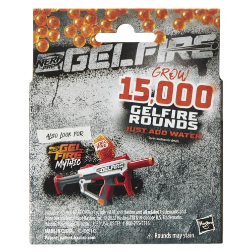 Nerf Pro Gelfire rounds during hydration activation, expanding for action-packed play.
