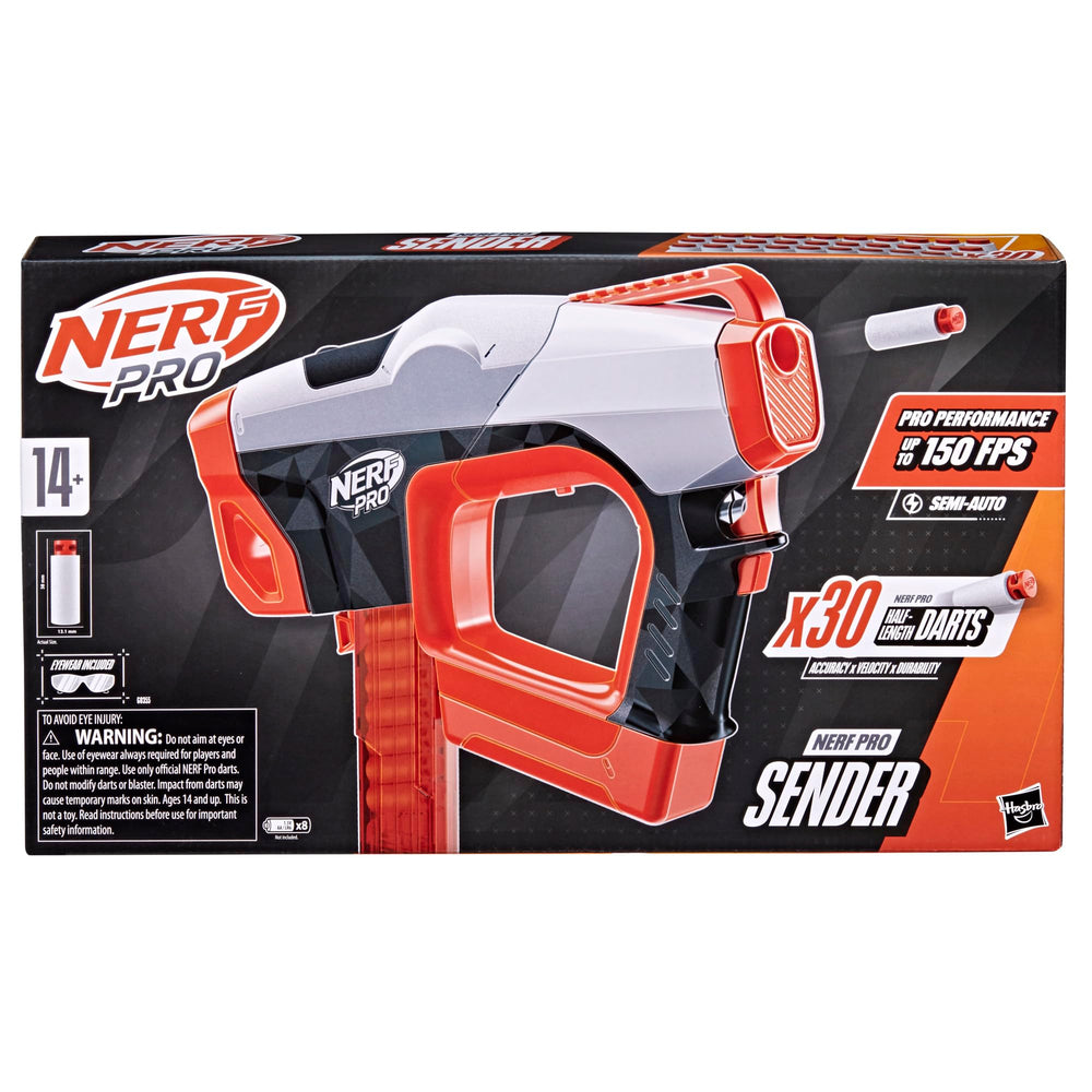 Nerf Pro Sender 15-dart magazine, compact and easy to swap during matches.
