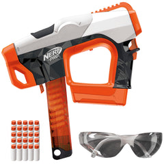 Nerf Pro Sender half-length blaster shown for precise, fast-action play.