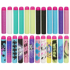 Nerf Rebelle Secrets and Spies 24-dart refill pack ready for quick reloads