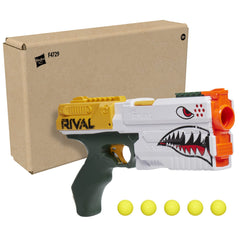 NERF Rival Kronos XVIII-500 breech-load action shows five rounds ready