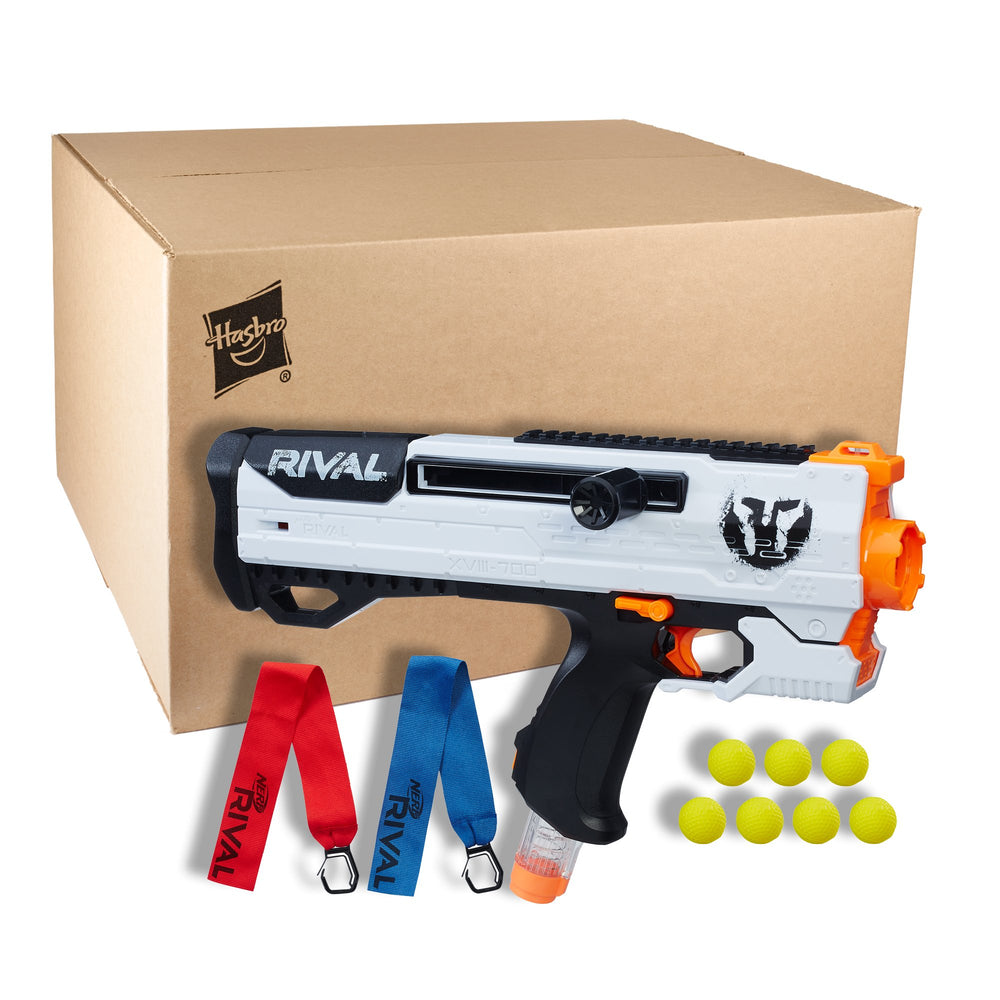 Nerf Rival Phantom Corps Helios XVIII-700 7-round magazine demonstrates quick reloading.
