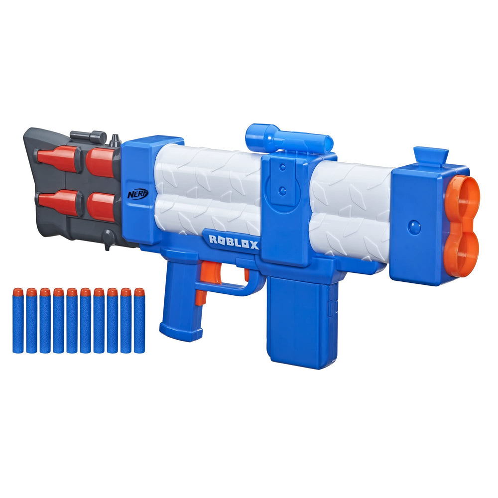 Nerf Roblox Arsenal Pulse Laser blaster front view for dynamic indoor and outdoor play