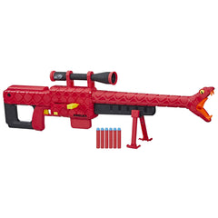 Nerf Roblox Zombie Attack Viper Strike blaster with scope for precise aiming.