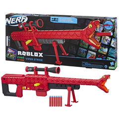Nerf Roblox Zombie Attack Viper Strike bolt-action priming for quick reloads.