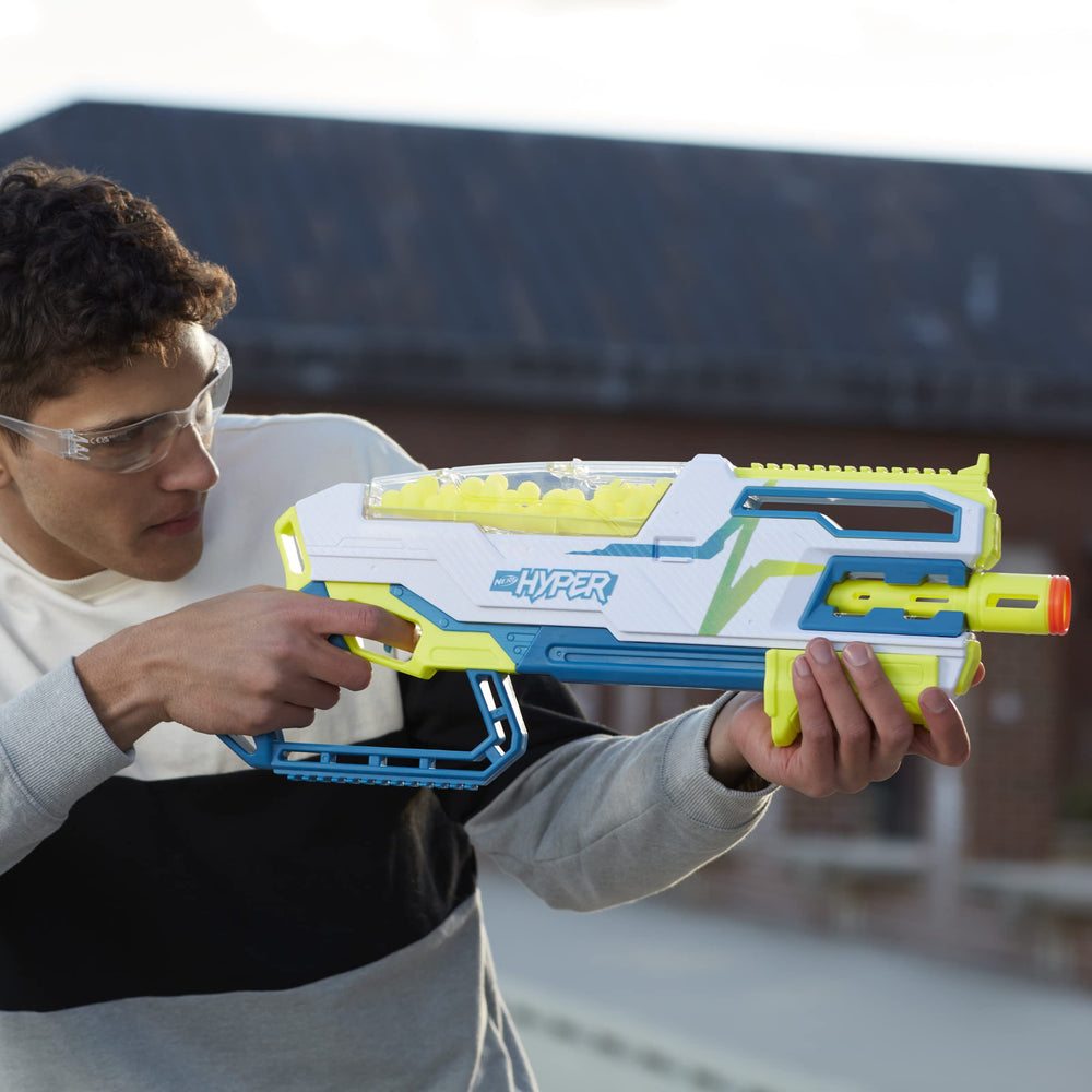 NERF Hyper Siege-50 pump-action priming in action