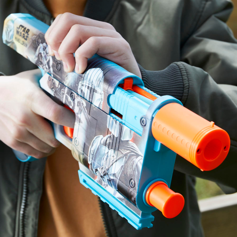 Nerf Star Wars Mandalorian priming slide offers smooth action to prepare shots
