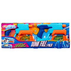 Clear Nerf Dunk-Fill tank shows rapid fill when dunked.