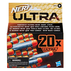 Nerf Ultra darts laid out next to blaster for easy compatibility check.