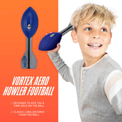 Nerf Vortex Aero Howler foam football side grip for confident throws