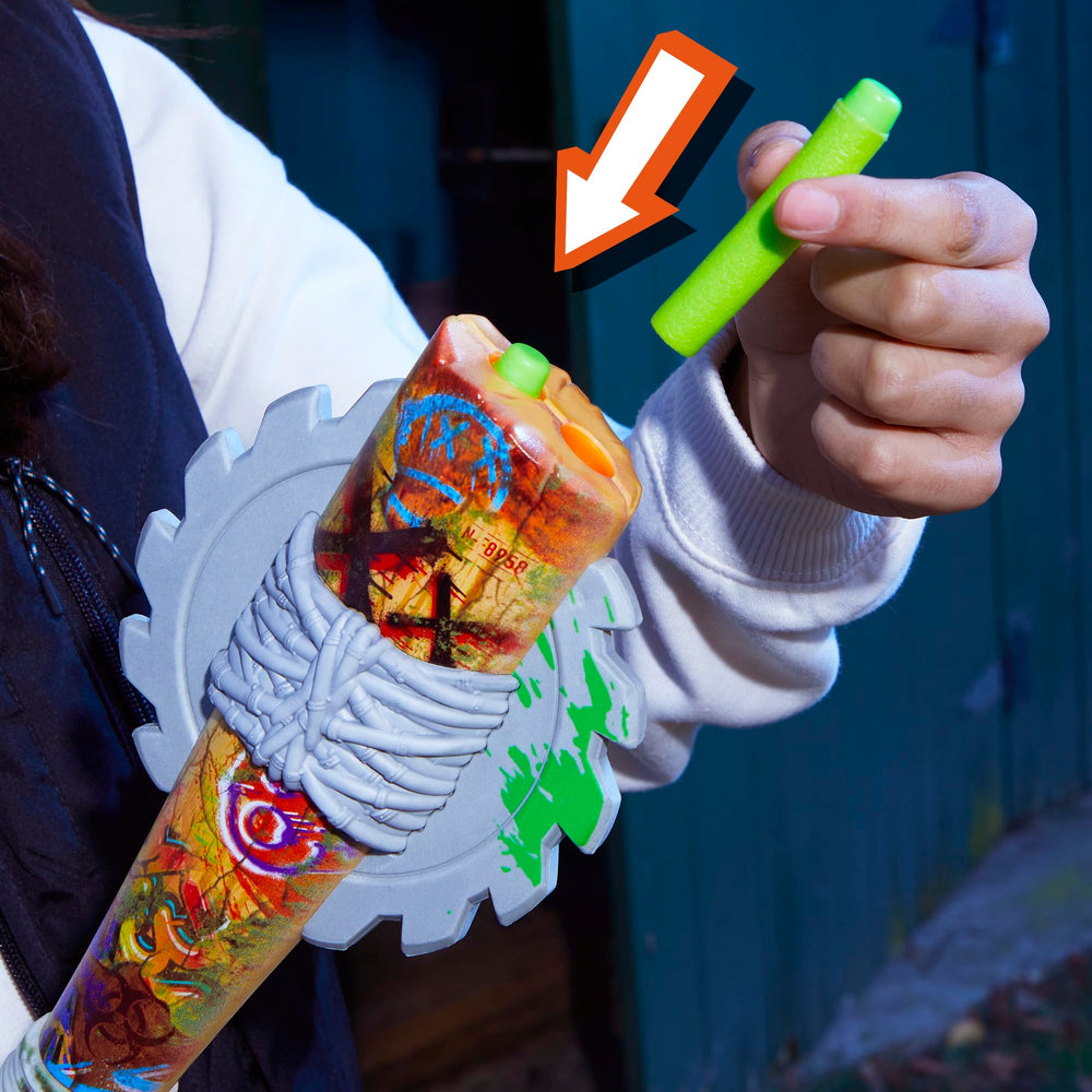 Nerf Zombie Strikeout bat-inspired design for themed backyard battles.