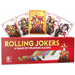 Nerkin Games Rolling Jokers wooden board closeup for durable family play