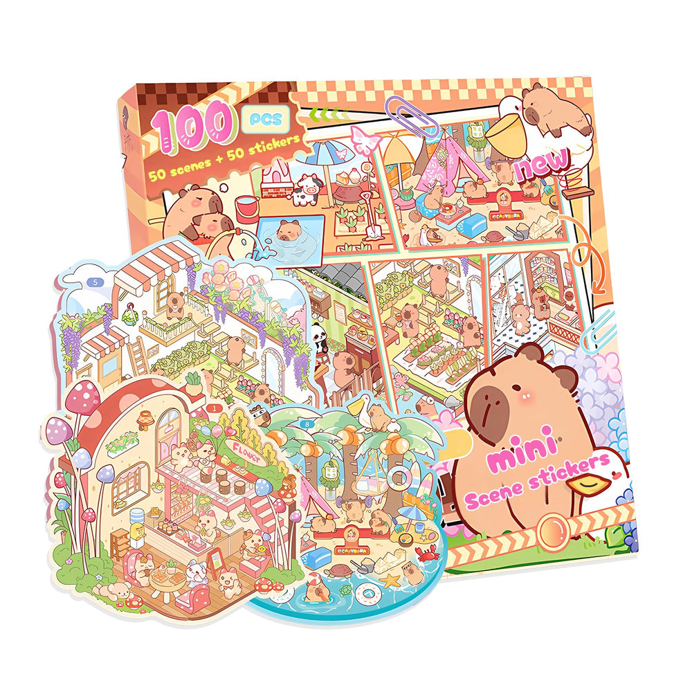 Nerscina DIY 3D sticker scene animal collection for creative play and focus