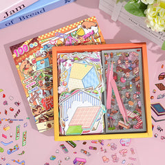 Nerscina DIY 3D sticker scene reusable stickers support multiple designs