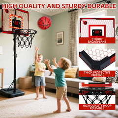 NESAPTO includes three basketballs for extended play right out of the box.