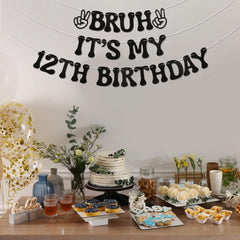 Nesinpa 12th birthday banner elevates the celebration for teen parties.