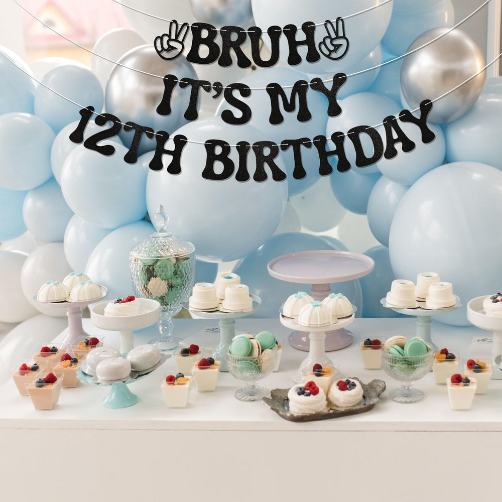 Nesinpa birthday banner decor for windows, mantels, or dessert tables with impact.