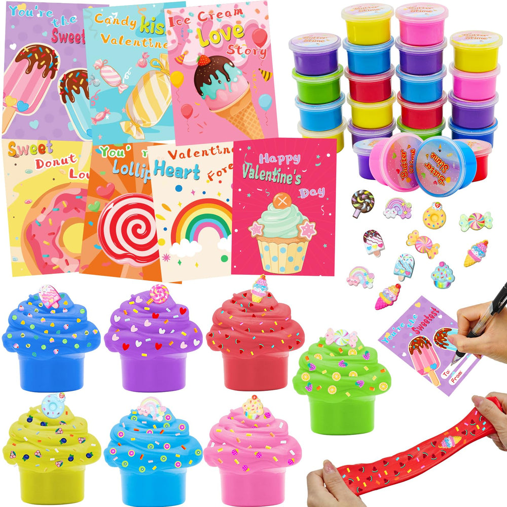 Nestalk butter slime set colors: velvety texture for stretching and squeezing
