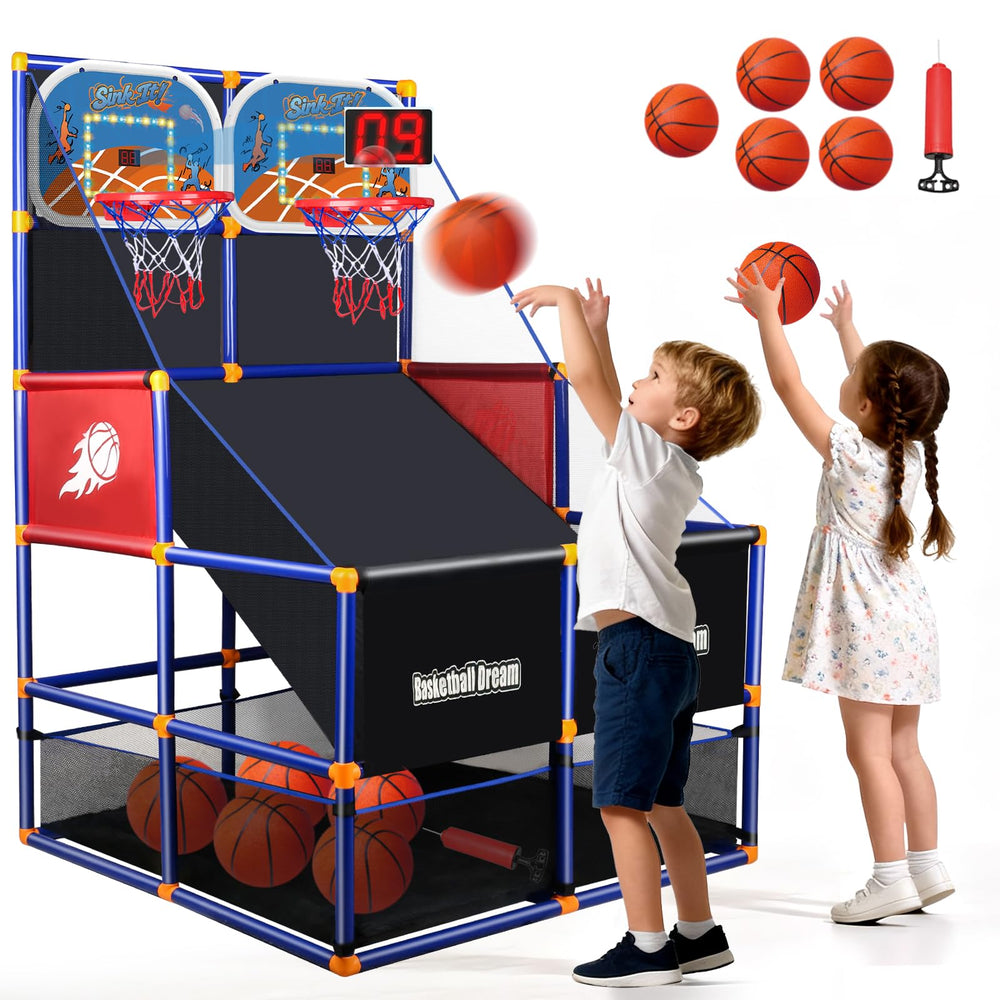 NEUBSAW LED arcade basketball set with scoreboard for interactive play and bright visuals.