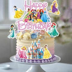 NEW BARLEY Princess cake topper pink design adds playful charm to cakes.