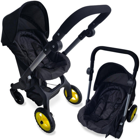 The New York Doll Collection baby doll stroller 2in1 for smooth indoor and outdoor play