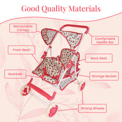 The New York Doll Collection safety harness and buckles keep dolls securely in place.