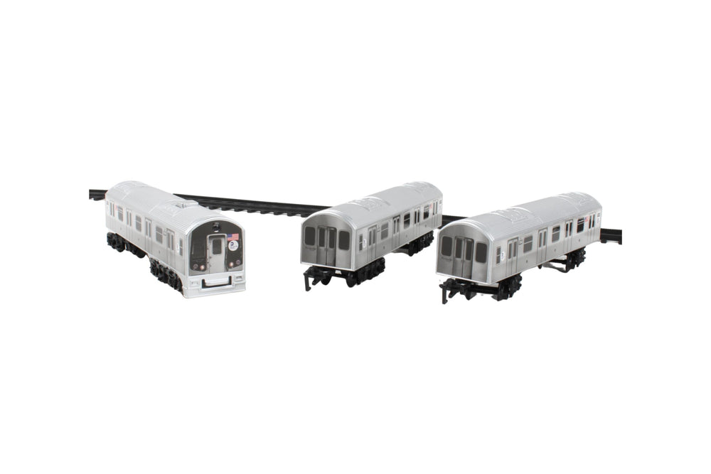 New York MTA subway car interior detail adds realistic touches.