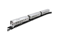 New York MTA train set uses battery power for easy indoor operation.