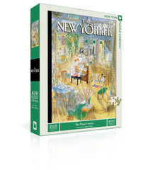 New York Puzzle Company New Yorker The Piano Lesson cover art enhances collectors' display-ready appeal