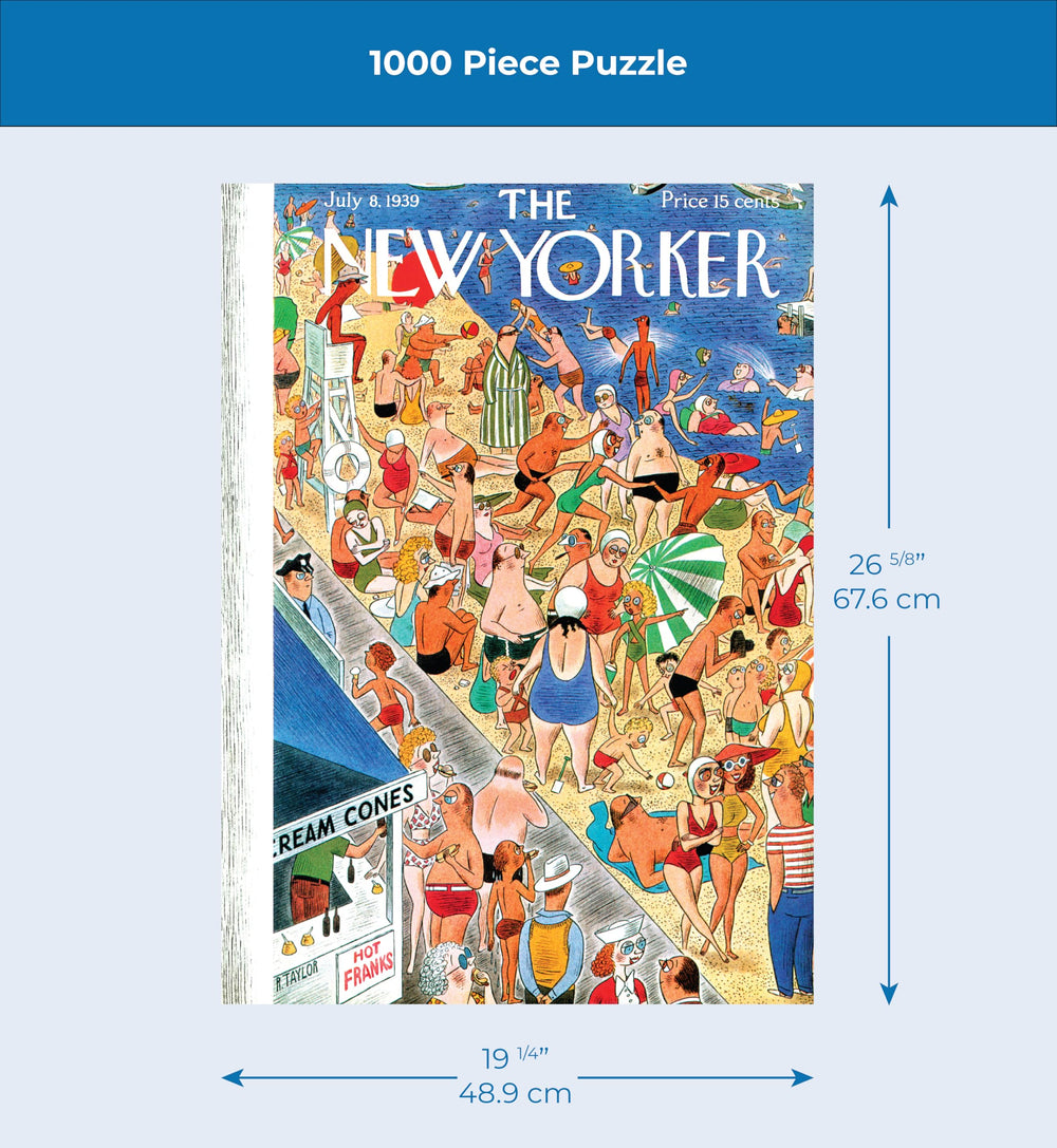 New York Puzzle Company random die-cut pieces close-up, adds challenge and tactile variety.