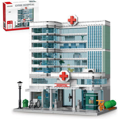 NEWABWN City Hospital with LED exterior lighting for lifelike nighttime scenes