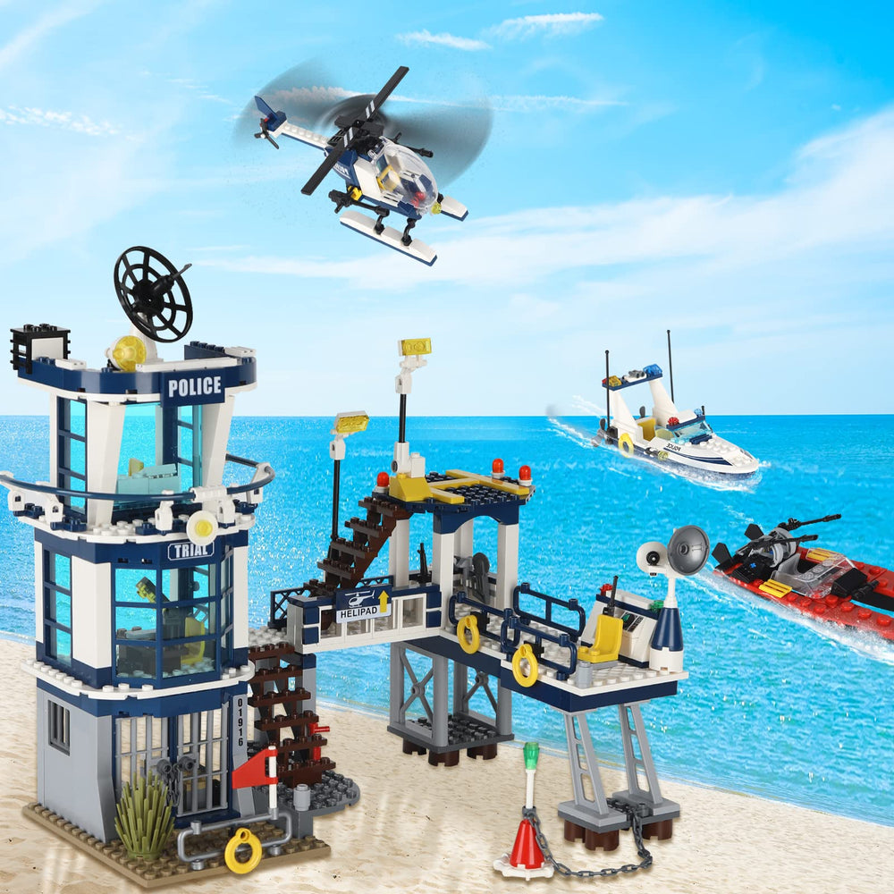 NEWABWN marine police helicopter model ideal for action-filled role play