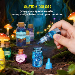 NEWCHEN 22 potion bottles with labels enabling creative experimentation and color mixing