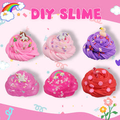 NEWCHEN unicorn slime kit pink butter slime: easy to shape on the go
