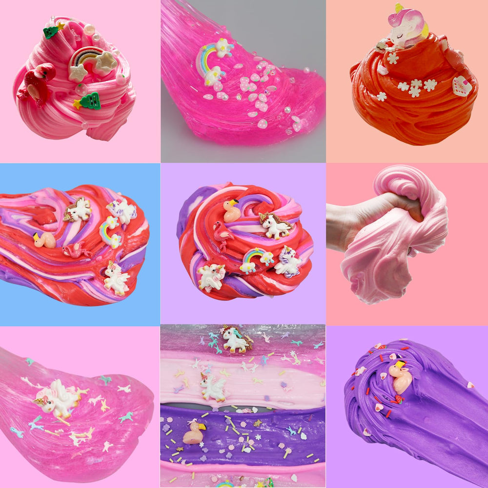 NEWCHEN unicorn slime kit red slime: vibrant shade for playful builds