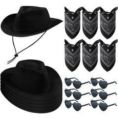 Newcotte cowboy hat black front view for costume cosplay and party wear