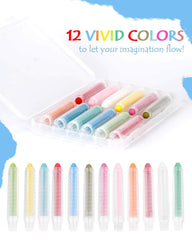 NewFamily Dustless Chalk 24 sticks showing a wide color range for bold lines