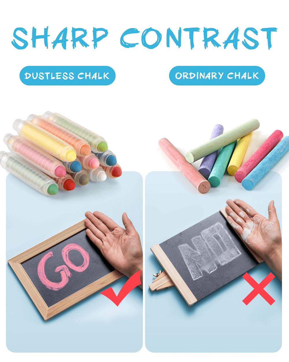 NewFamily Dustless Chalk smooth coverage enabling effortless writing on boards
