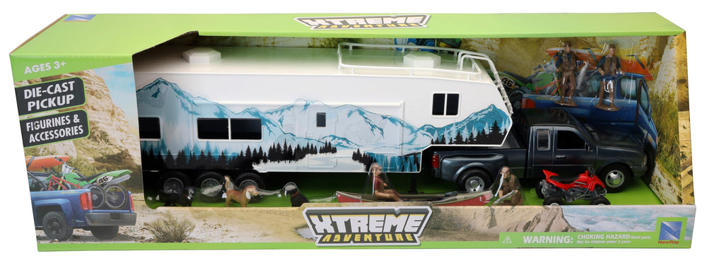 NewRay camper trailer attachment enhances storytelling and extended play sessions.